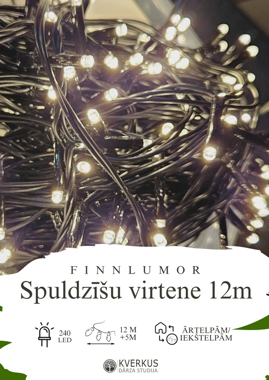 LED Spuldzīšu virtene 12 metri