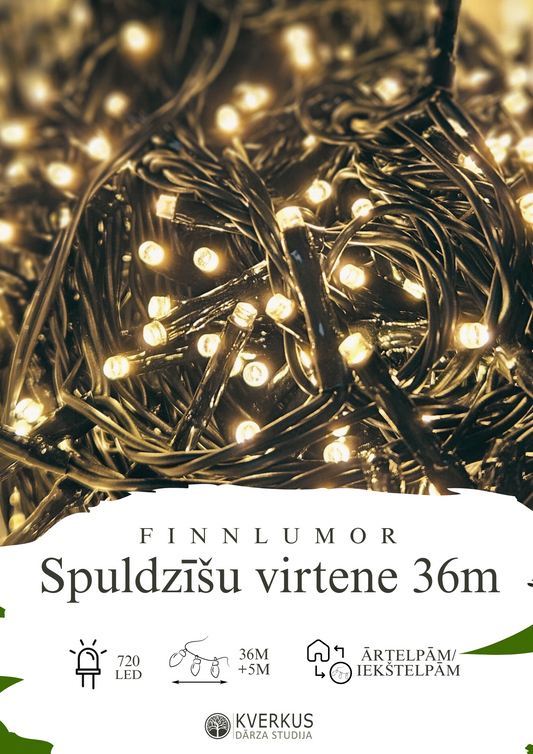 LED Spuldzīšu virtene 36 metri