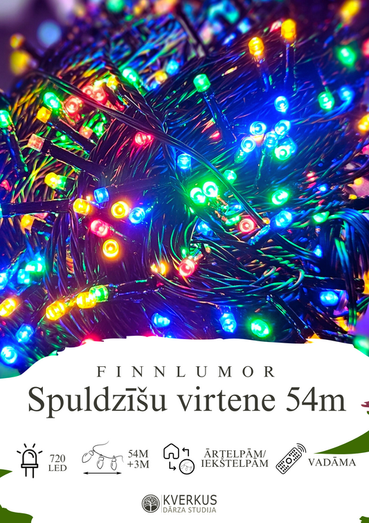 LED Spuldzīšu virtene 54 metri